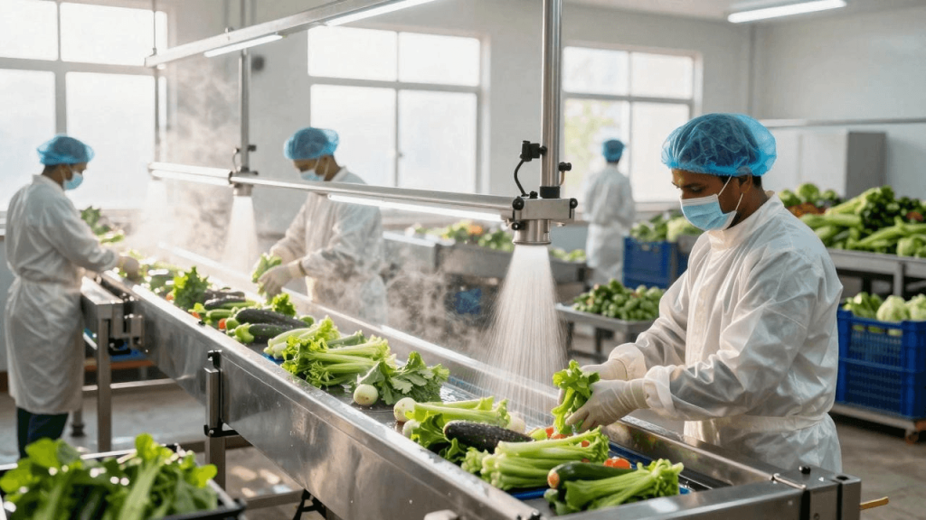 Fresh produce processing operation supplying multiple industries including retail, hospitality and institutional customers.